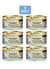 Gourmet Gold Kıyılmış Ton Balıklı 85 gr Yetişkin Konserve Kedi Maması - 6 Adet
