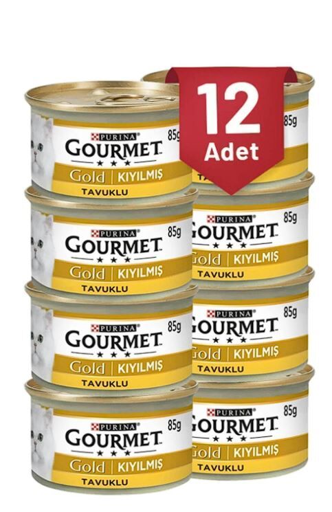 Kıyılmış Tavuklu Konserve Yaş Kedi Maması 85 gr (12 ADET)