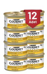 Kıyılmış Tavuklu Konserve Yaş Kedi Maması 85 gr (12 ADET)
