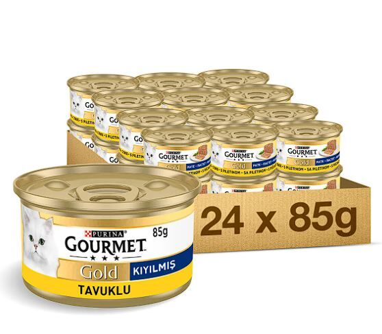 Gold Kıyılmış Tavuklu Kedi Konservesi 85 gr X 24 Adet