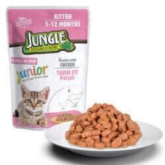 Jungle Pouch Tavuklu Yavru Kedi Konservesi 100 Gr