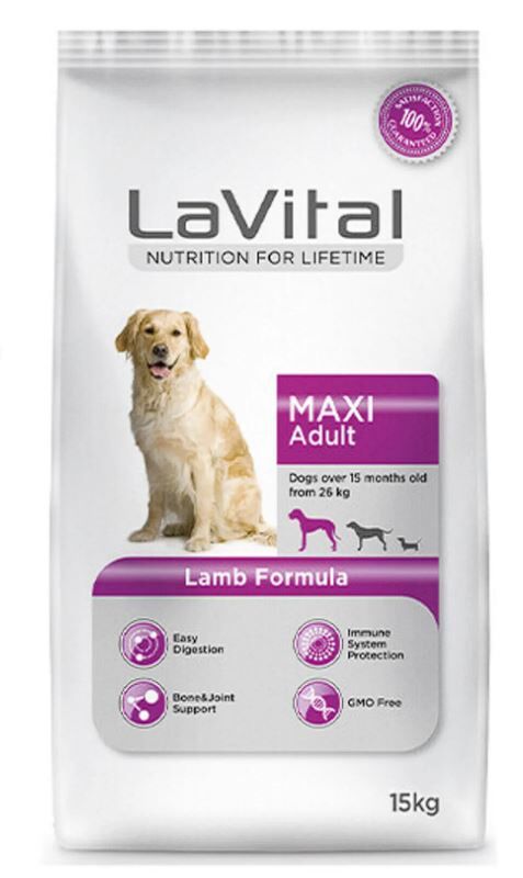 LaVital Kuzu Etli Büyük Irk Yetişkin Köpek Maması 15 kg