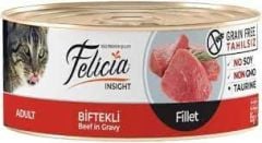 Felicia Fileto Biftekli Tahılsız Yetişkin Kedi Konservesi 85 Gr