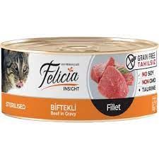 Felicia Tahılsız Sterilised Biftek Filetolu Yaş Kedi Maması 85 Gr