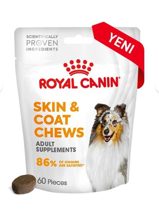 Royal Canin Skin&Coat Chews Deri ve Tüy Sağlığını Destekleyen Tamamlayıcı Ödül Maması 240g