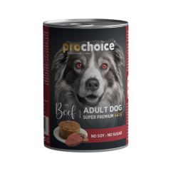 ProChoice Sığır Etli Şekersiz Yetişkin Köpek Konserve Maması (400 g)