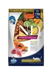 Tropical Kuzu Etl, Kılçıksız Buğday ve Tropikal Meyveli Kısır Kedi Maması 5 KG