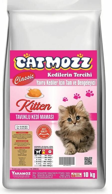 CatMozz Classic Tavuklu Kitten Yavru Kedi Maması 10 Kg