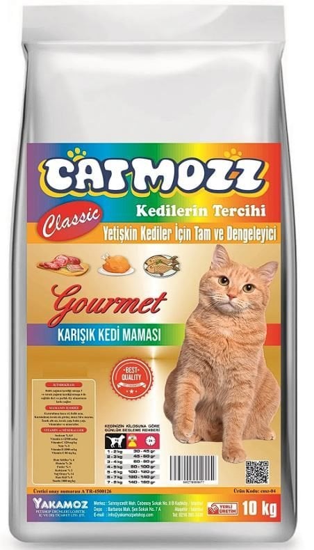 CatMozz Classic Mix Gourmet Karışık Yetişkin Kedi Maması 10 Kg