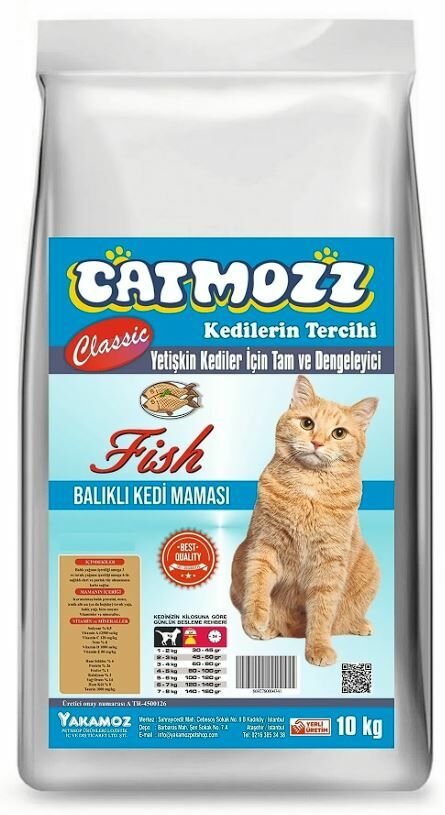 CatMozz Classic Balıklı Yetişkin Kedi Maması 10 Kg