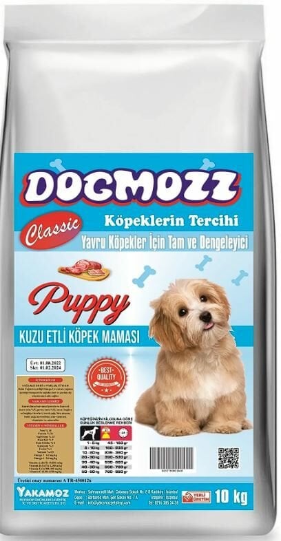 DogMozz Classic Kuzulu Puppy Yavru Köpek Maması 10 Kg