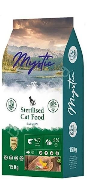 Mystic Somonlu Düşük Tahıllı Kısırlaştırılmış Kedi Maması 15 Kg