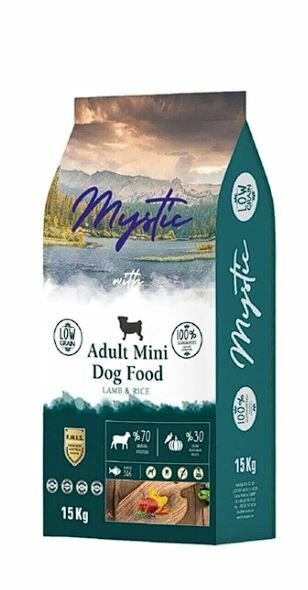 Mystic Az Tahıllı Yetişkin Mini Kuzulu Yetişkin Köpek Maması 15 Kg