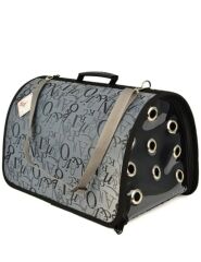 Genel Markalar Flybag Kedi ve Köpek Kapalı Taşıma Çantası Gri 28x44x28cm Luxury