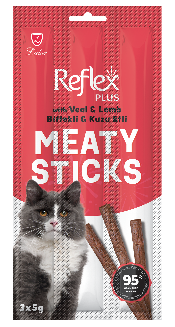 Reflex Kedi Ödül Sticks Biftek & Kuzu 3x5 Gr