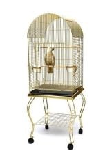 BirdMozz Sehpalı Papağan Kafesi Gold 51x51x152 cm