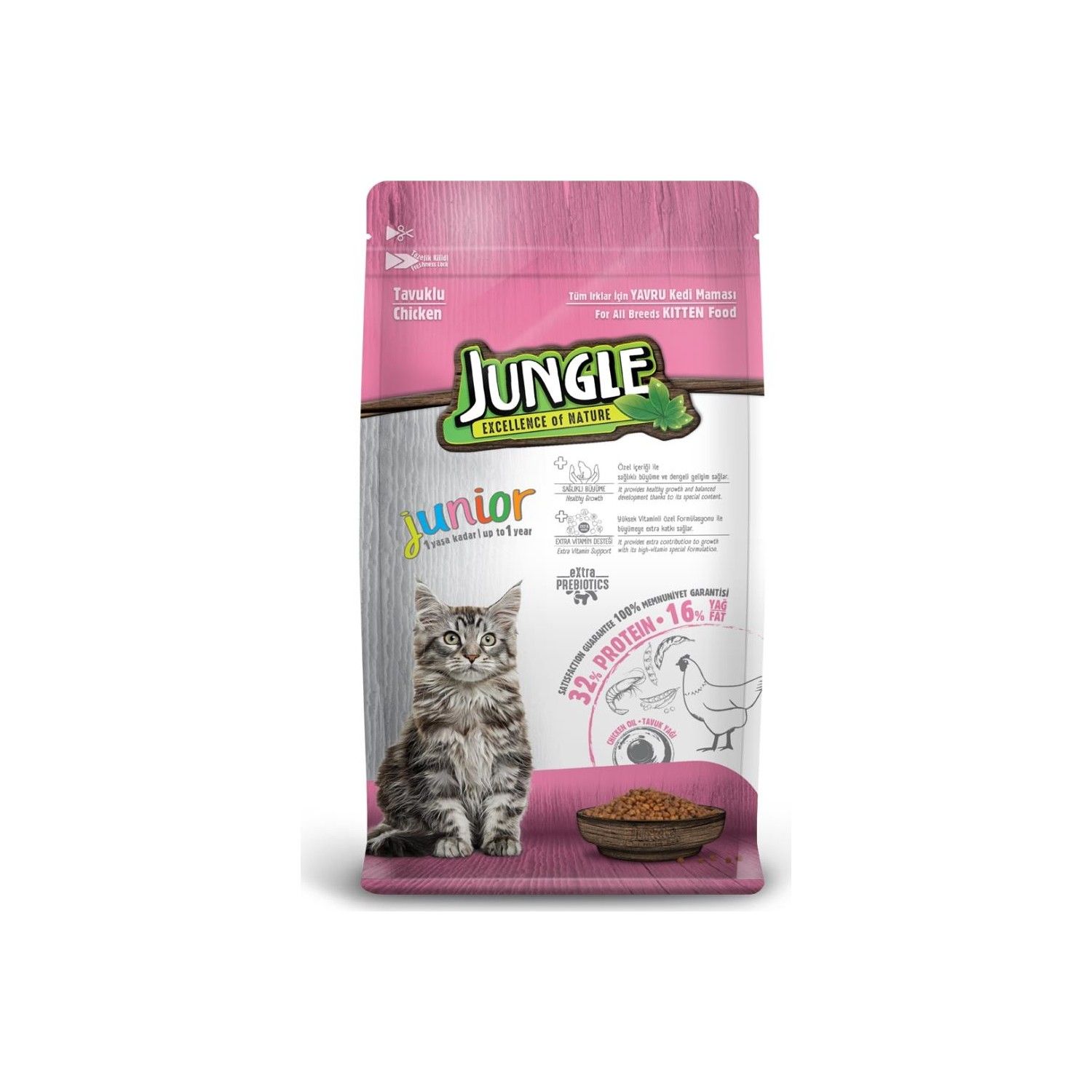 Jungle Tavuklu Yavru Kedi Maması 15 Kg