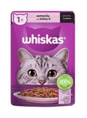Whiskas Pouch Sos Içinde Somonlu Yetişkin Kedi Konservesi 28X85 gr