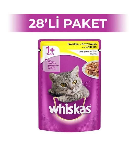 Pouch Tavuklu Yetişkin Kedi Konserve Maması 85 gr 28 Adet