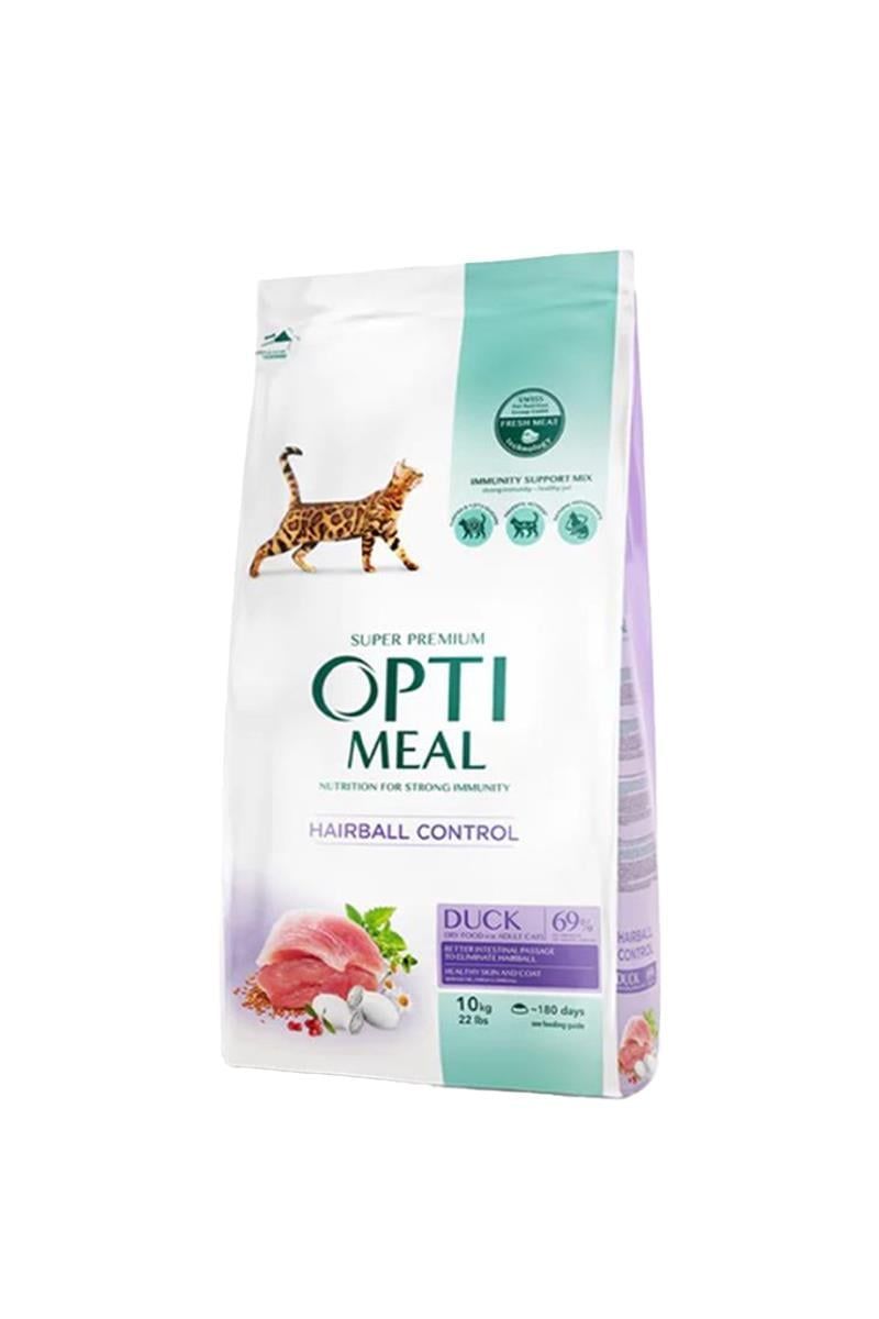 OptiMeal Ördekli Kedi Maması Hairball Control 10 Kg