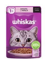Whiskas Pouch Sos Içinde Somonlu Yetişkin Kedi Konservesi 28X85 gr