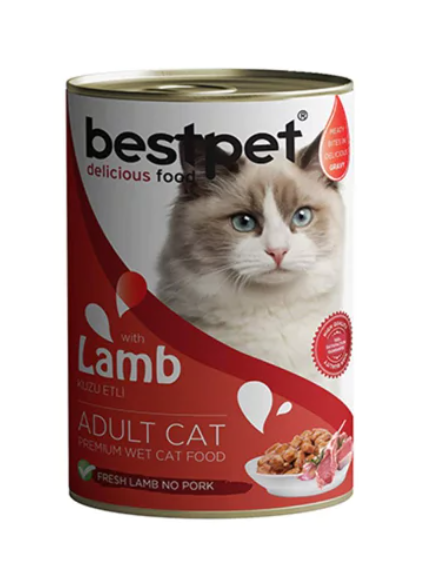 Bestpet Kuzu Etli Yetişkin Kedi Konservesi 400 Gr