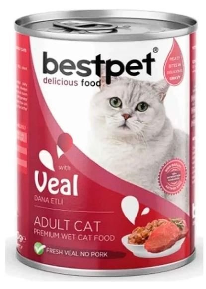 Bestpet  Dana Etli Yetişkin Kedi Konservesi 400 Gr