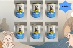 King Sos İçerisinde Et Parçacıklı Somonlu Kedi Konservesi 400 Gr*6 ADET