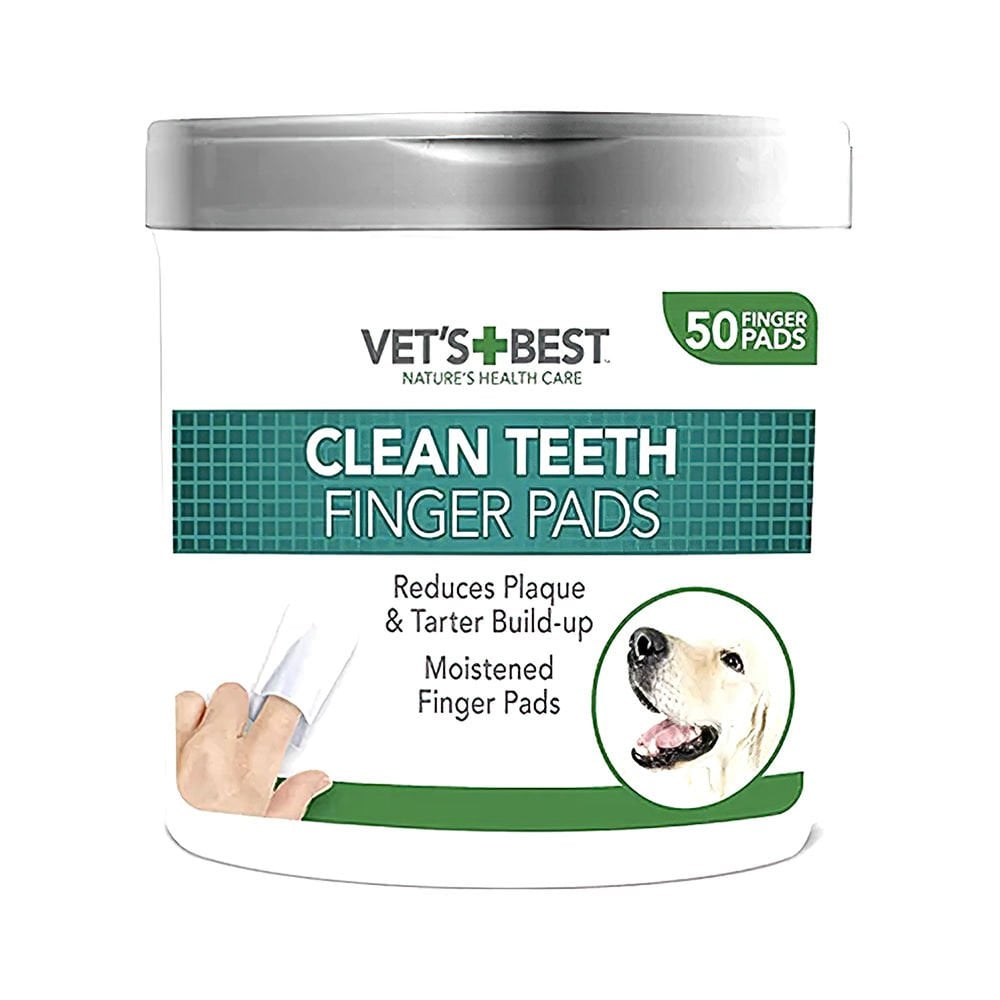 Vet's Best Köpek Diş Temizleme Parmak Pedi (50'li)