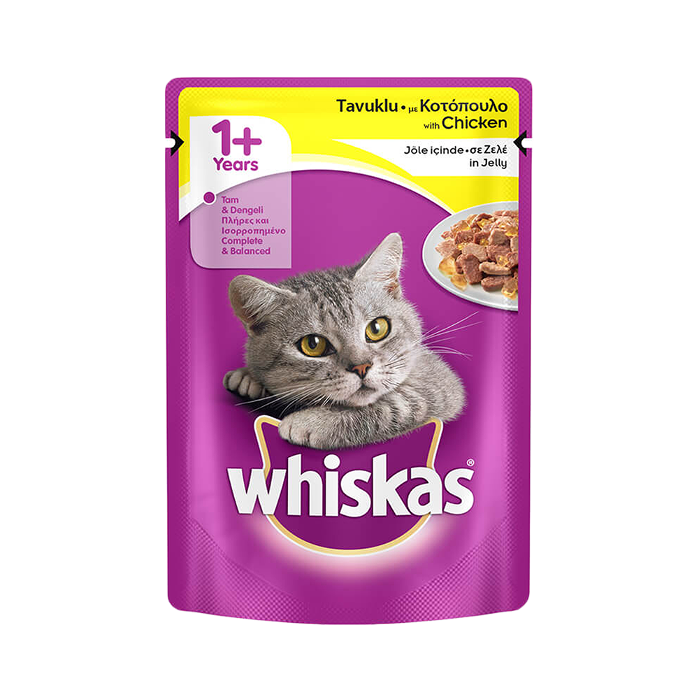 Whiskas Tavuk Etli Yetişkin Kedi Pouch Yaş Mama (85 g)