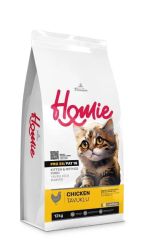 Homie Super Premium Düşük Tahıllı Tavuklu Yavru ve Anne Kedi Maması 12 Kg