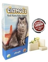 CatMozz Pacific Aktif Karbon Kedi Kumu Sabunlu Koku Giderici Extra Koku Kontrolü Topaklanma 30 Gr