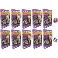 CatMozz Lavander Aktif Karbon Kedi Kumu Lavantalı Koku Giderici Koku Kontrolü Topaklanma 30 Gr X 10 Adet