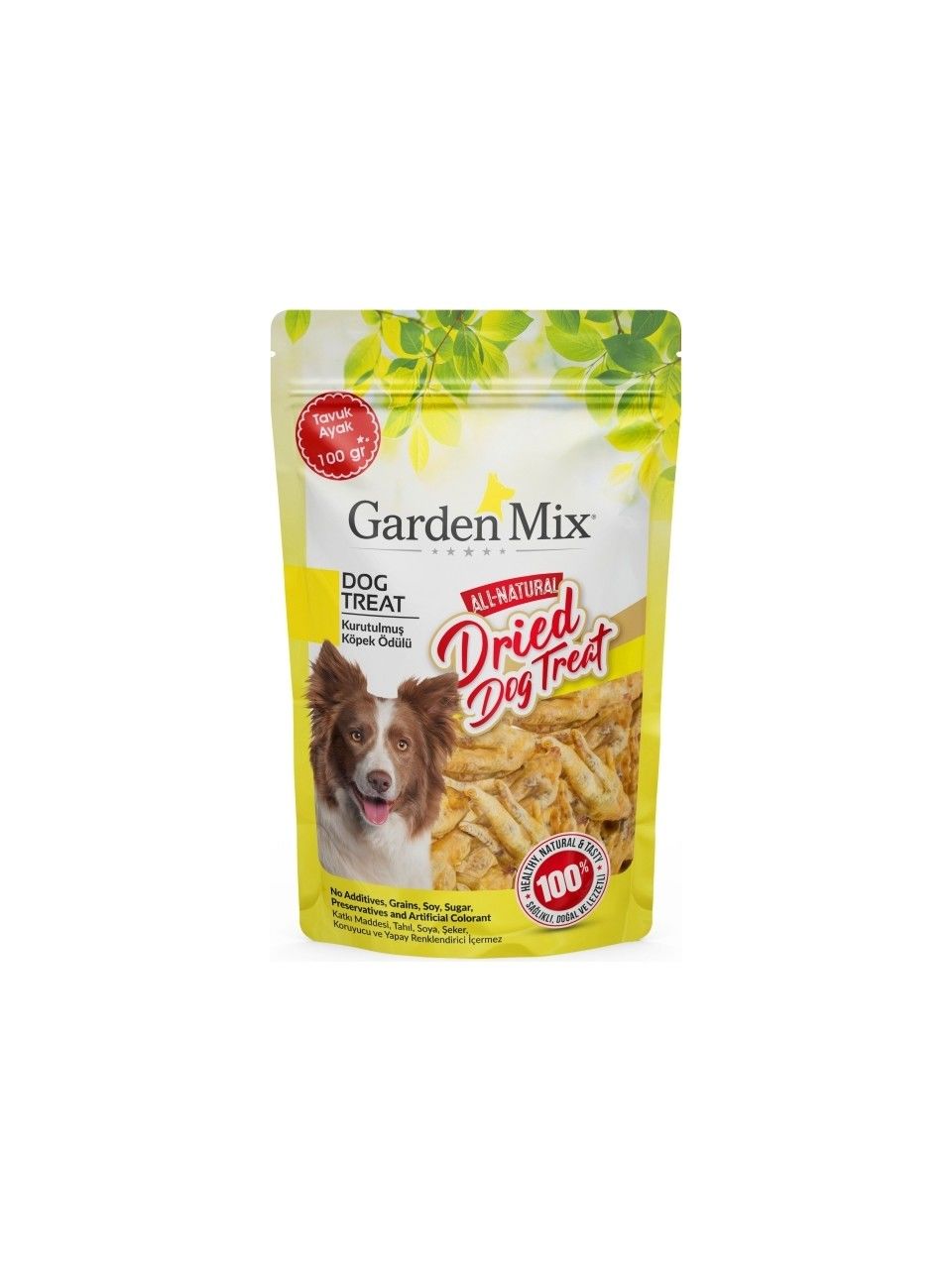 Garden Mix Kurutulmuş Tavuk Ayak Köpek Ödülü 100 g