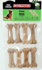DogMozz Premium Deri Pres Natural Köpek Kemiği 7 Cm 8 Adet