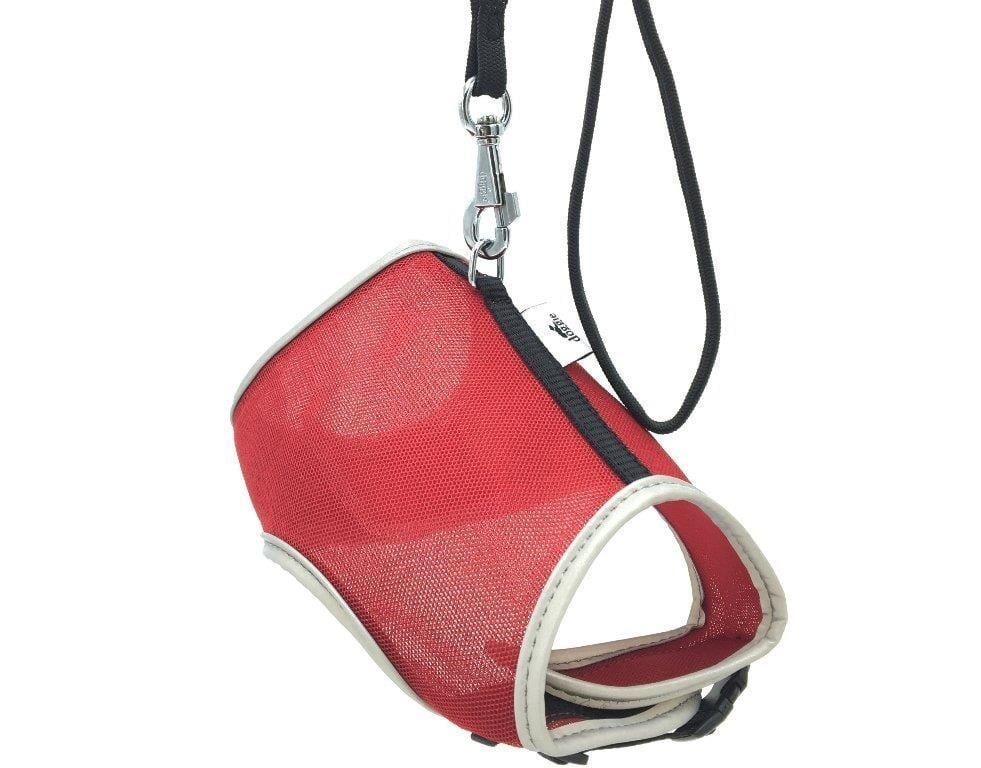 Cattie Havalı Dokuma Kedi Göğüs & Gezdirme Takımı Kırmızı 1X25-35CM