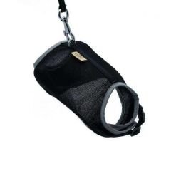 Cattie Havalı Dokuma Kedi Göğüs & Gezdirme Takımı Siyah 1X25-35CM