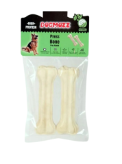 DogMozz Premium Deri Pres Köpek Kemiği Beyaz 15 Cm 2 Adet