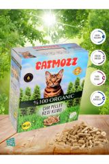 CatMozz Hipoalerjenik Doğal Organik Çam Peleti Kedi Kumu 10 Lt x 2 Adet