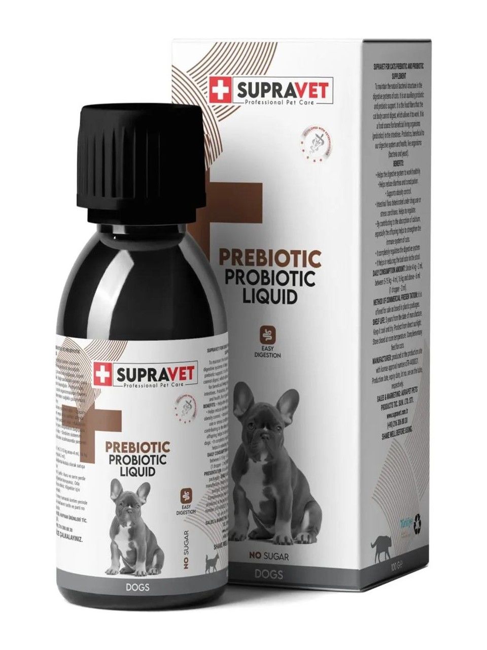 Supravet Köpek Bağışıklık Güçlendirici Sıvı Probiyotik + Prebiyotik Takviyesi (100 ml)
