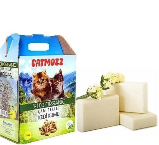 CatMozz Pacific Doğal Organik  Sabun Kokulu Çam Peleti Kedi Kumu 10 Lt