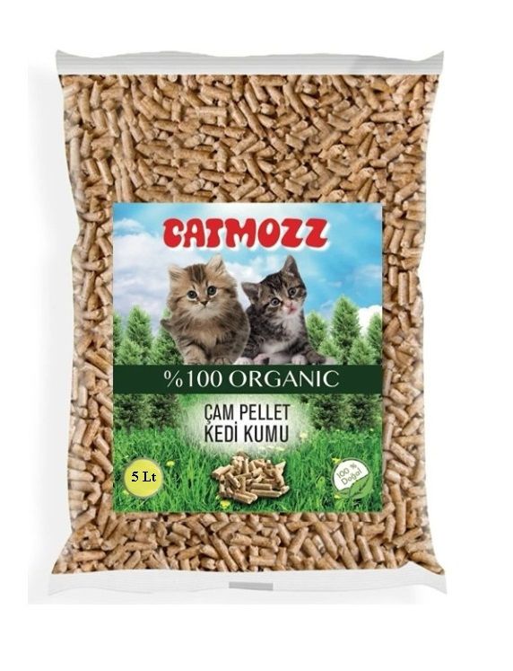 CatMozz Eco Hipoalerjenik Doğal Organik Çam Peleti Kedi Kumu 5 Lt