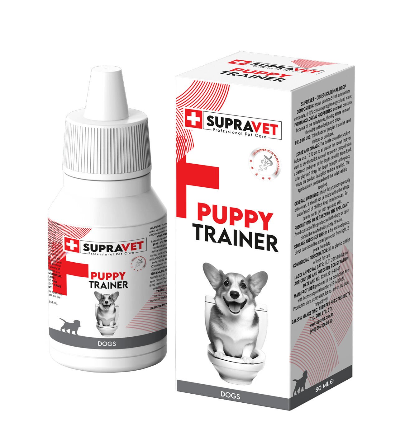Supravet Yavru Köpek Tuvalet Tuvalet Eğitim Damlası 50 mL