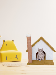 CatMozz Marsilya Yuvalı Kedi Tırmalama Oyuncağı ve Evi