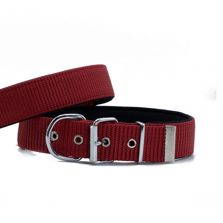 Doggie Comfort Yumuşak Dokulu Köpek Kırmızı Boyun Tasması 4x57-65cm