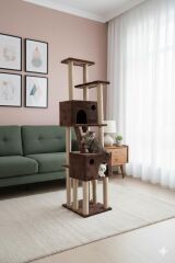 CatMozz Atina Yuvalı Kedi Tırmalama Oyuncağı ve Evi