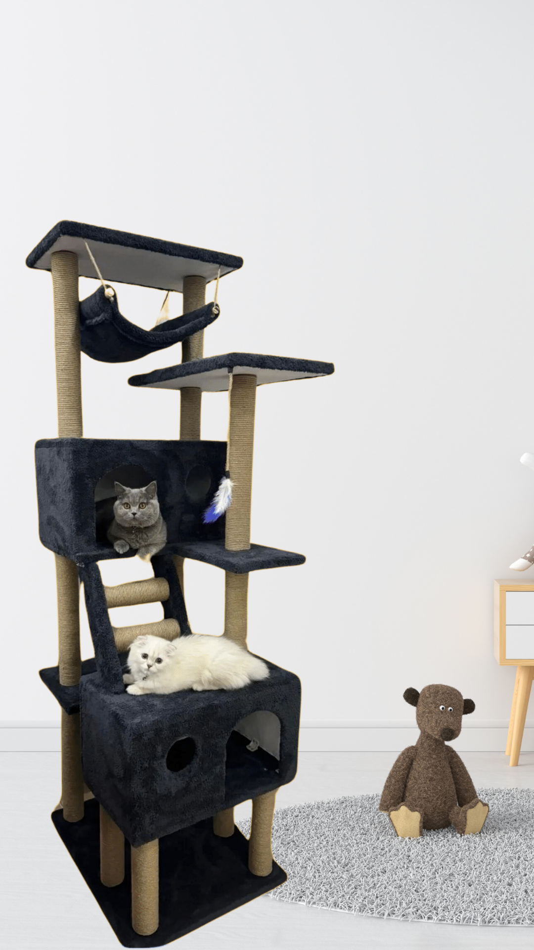 CatMozz Atina Yuvalı Kedi Tırmalama Oyuncağı ve Evi