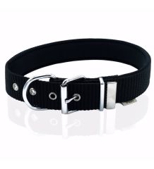 Doggie Comfort Yumuşak Dokulu Köpek Siyah Boyun Tasması 4x57-65cm