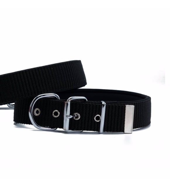 Doggie Comfort Yumuşak Dokulu Köpek Siyah Boyun Tasması 4x57-65cm