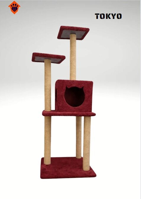 CatMozz Tokyo Yuvalı Kedi Tırmalama Oyuncağı ve Evi